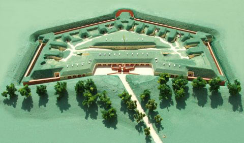 makieta Fortu 49 Krzesławice zdjęcie makietu Fort 49 Krzesławice